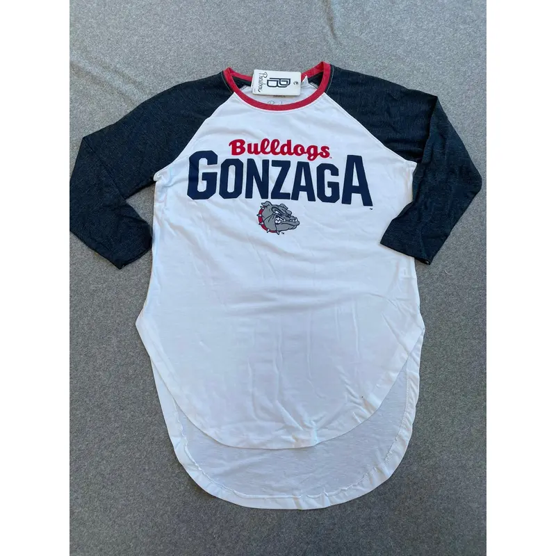 Gonzaga 3/4 sleeve Baseball Tee