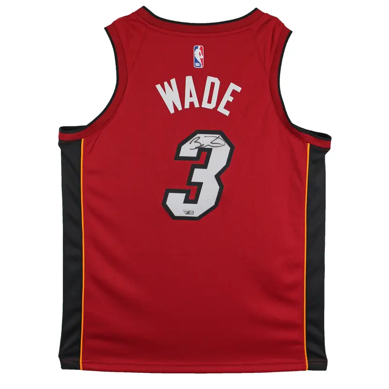 Heat Dwyane Wade Authentic Signed Red Nike Swingman Jersey Fanatics COA