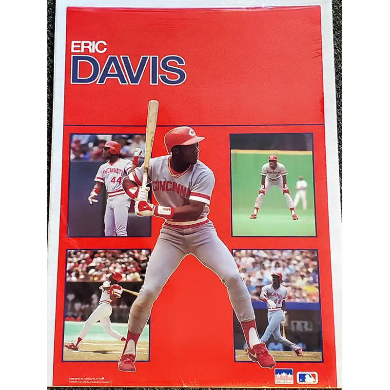 Eric Davis "5-Shot" Cincinnati Reds MLB Baseball Action Poster - Starline 1988
