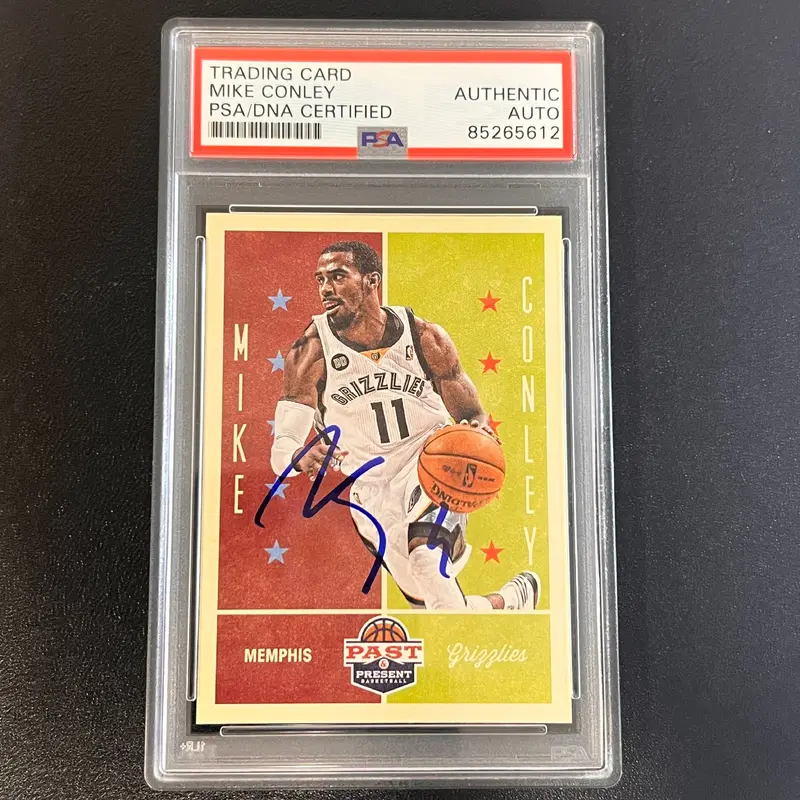 2012-13 Panini Past & Present #67 Mike Conley signed Card AUTO PSA Slabbed Grizzlies