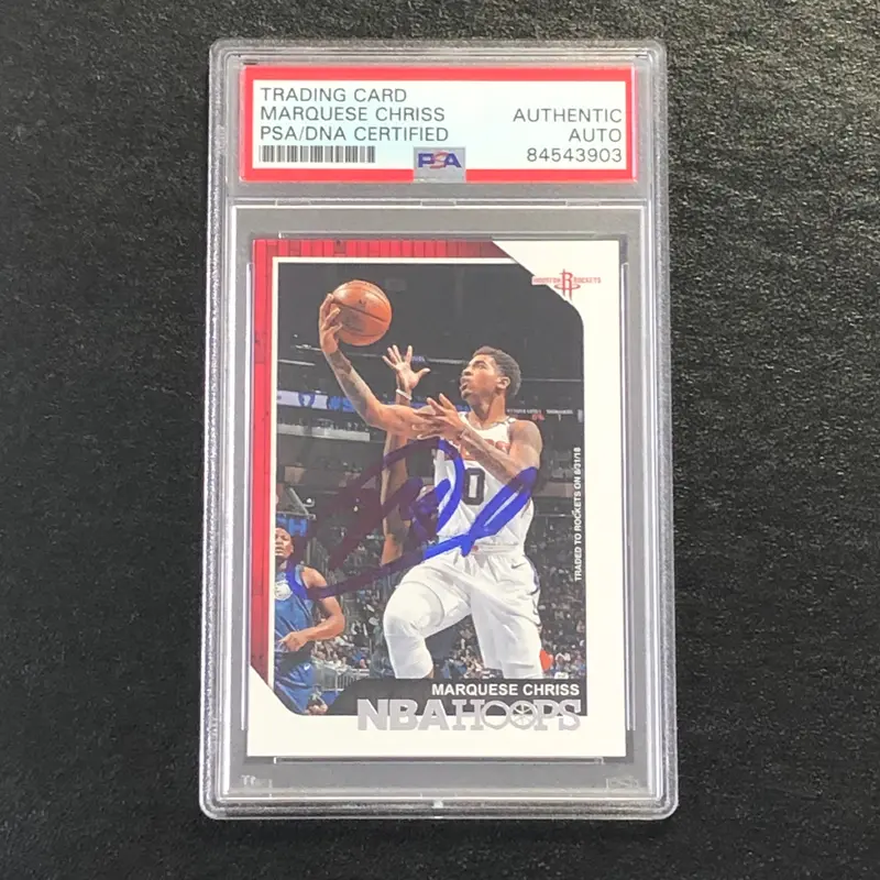 2018-19 NBA Hoops #147 MARQUESE CHRISS Signed Card AUTO PSA Slabbed Rockets