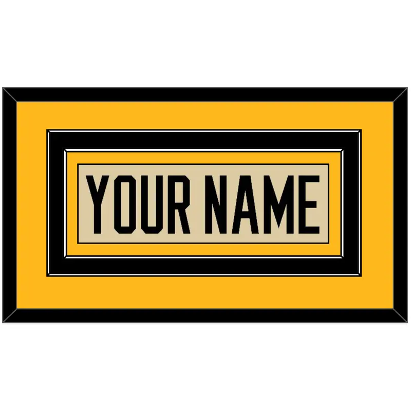 Pittsburgh Nameplate - 2023 Winter Classic Tan - Double Mat 3
