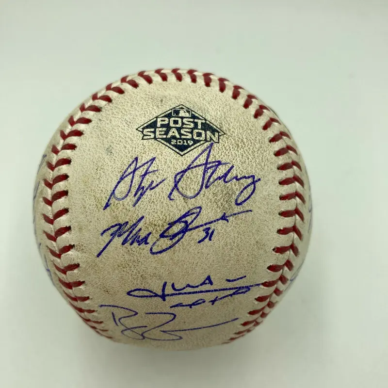 2019 Washington Nationals WS Champs Team Signed NLCS Game Used Baseball Fanatics