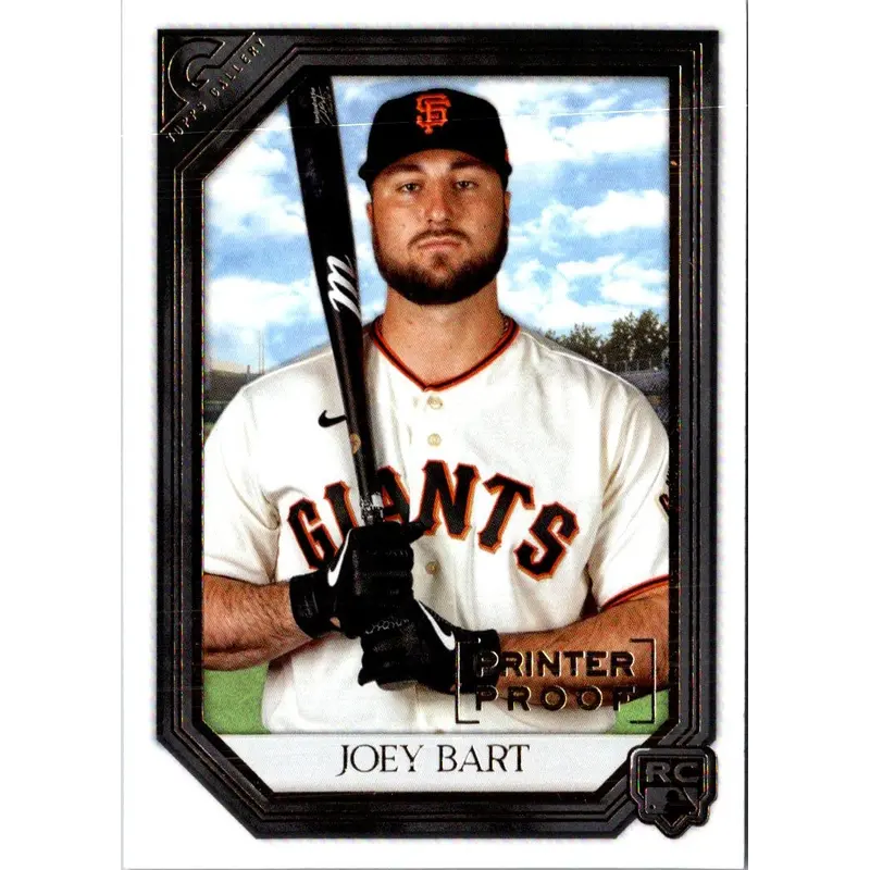 2021 Topps Gallery Printer Proof Joey Bart #187