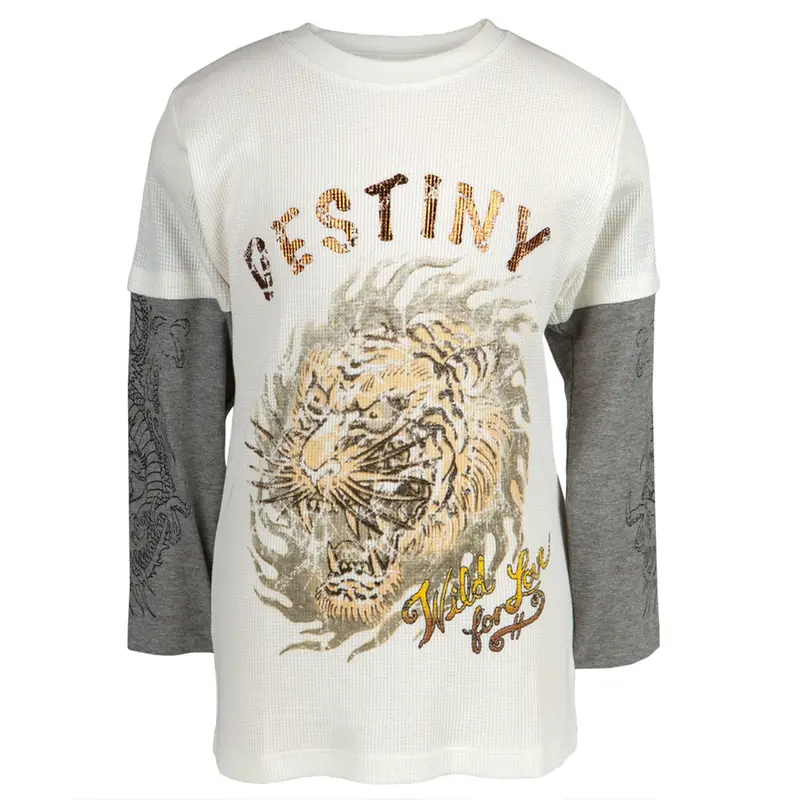 Ed Hardy - Destiny Tiger Youth 2fer Long Sleeve T-Shirt