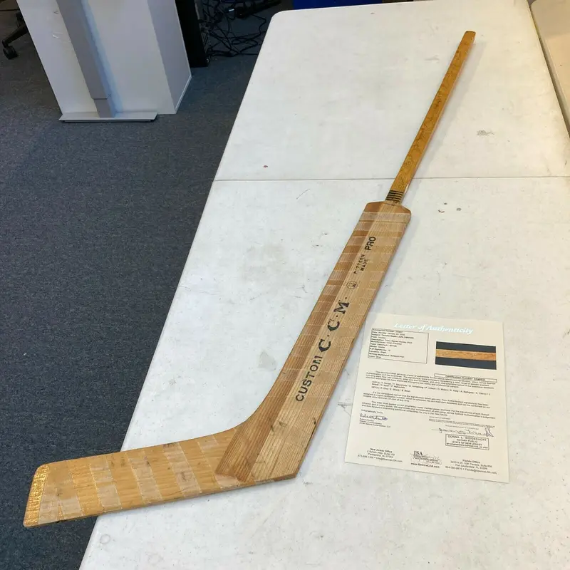 Tim Horton 1964-65 Toronto Maple Leafs Team Signed Game Used Goalie Stick JSA