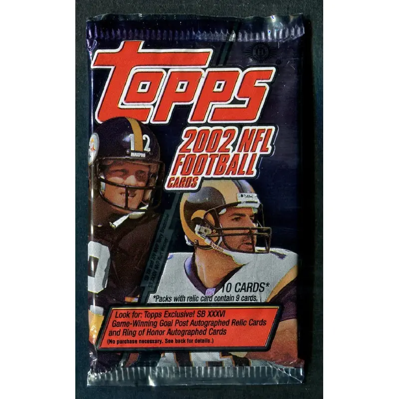 2002 Topps Football Unopened Pack (Hobby) (10)