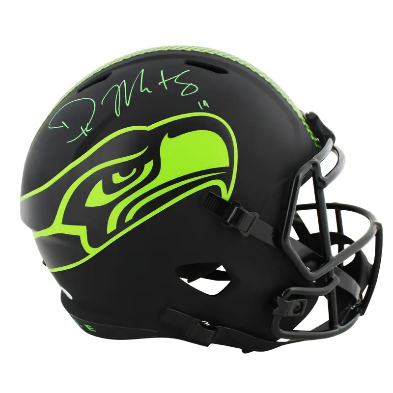 Seahawks DK Metcalf Signed Eclipse Full Size Speed Rep Helmet BAS Witnessed