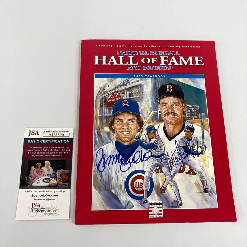 Ryne Sandberg & Wade Boggs Signed 2005 Hall Of Fame Induction Program JSA COA