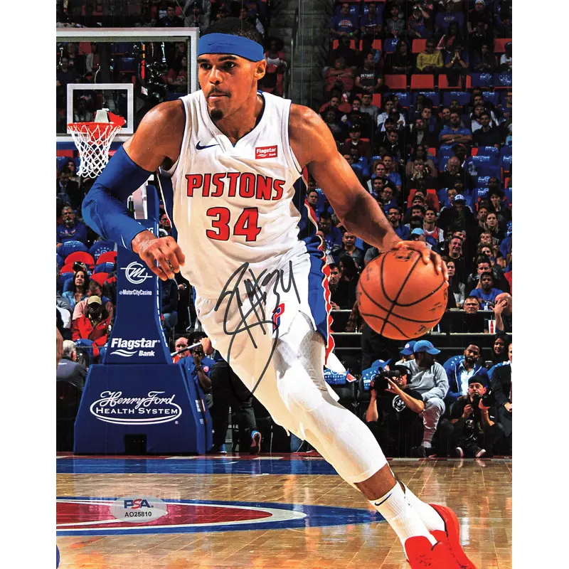 TOBIAS HARRIS signed 8x10 photo PSA/DNA Detroit Pistons Autographed