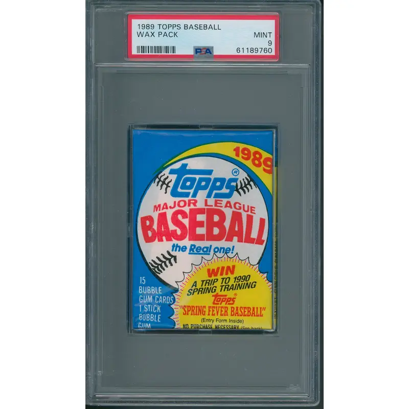 1989 Topps Baseball Unopened Wax Pack PSA 9
