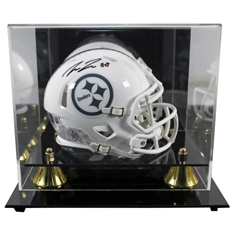 Steelers Pat Freiermuth Signed STS III Speed Mini Helmet W/ Case BAS Witnessed