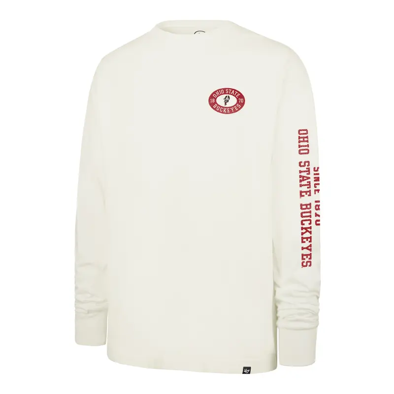 OHIO STATE BUCKEYES VINTAGE TIDE SWEEP MONTAUK '47 FOUNDATION LONG SLEEVE TEE