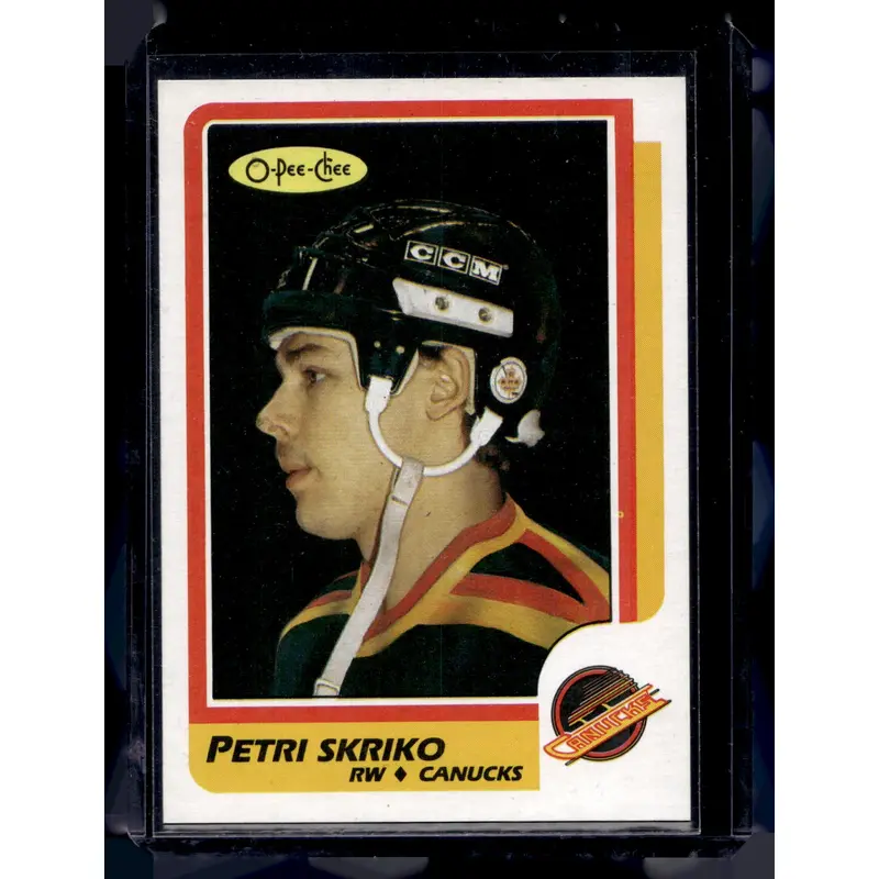 1986-87 O-Pee-Chee - Blank Back - Petri Skriko #252 RC