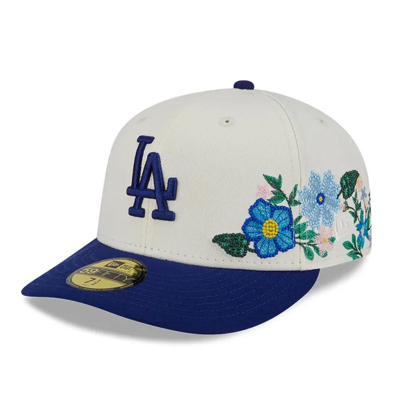 New Era - 59FIFTY Fitted Cap - Los Angeles Dodgers - TONAL FLORAL - Chrome