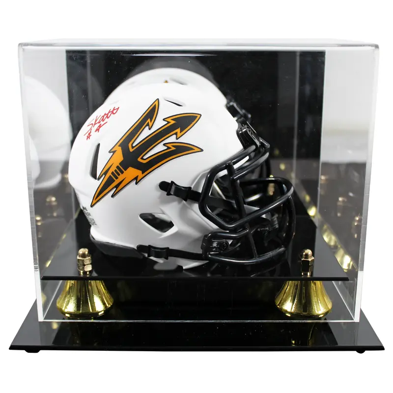 Arizona State Cameron Skattebo Signed Lunar Speed Mini Helmet W/ Case BAS Wit