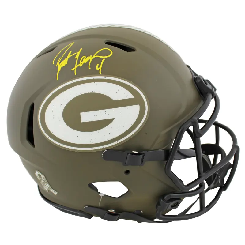 Packers Brett Favre Signed STS Full Size Speed Proline Helmet BAS Witnessed