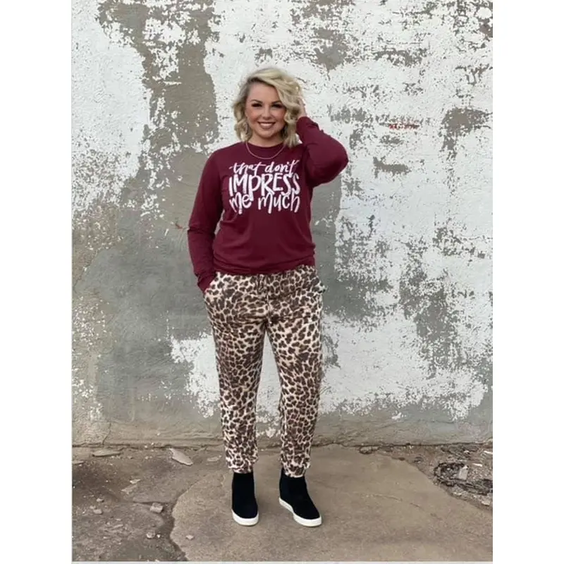 Leopard Joggers - medium