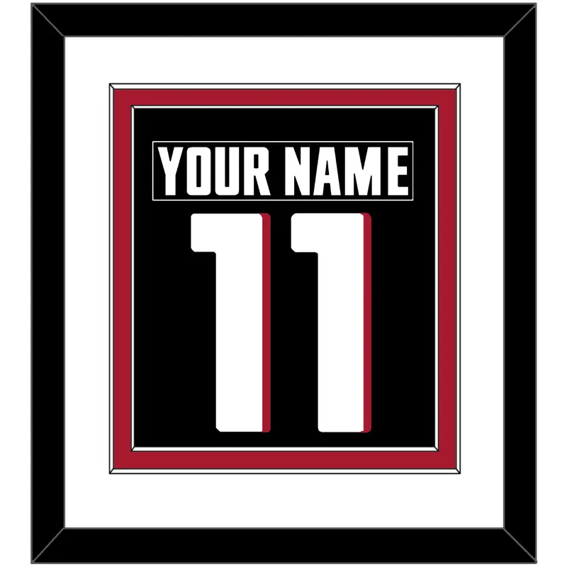 Atlanta Nameplate & Number (Back) Combined - Home Black - Double Mat 1