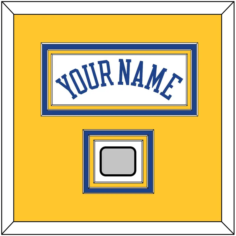 Golden State Name & Finals Patch - Home White (2010-2019) - Triple Mat 3