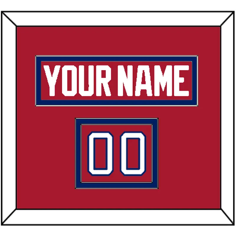 Montreal Nameplate & Number (Shoulder) - Road Red (1984-1997) - Double Mat 2