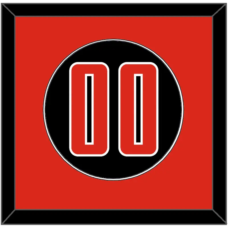 Texas Tech Baseball Number - Alternate Black (2018-2019) - Single Mat 2
