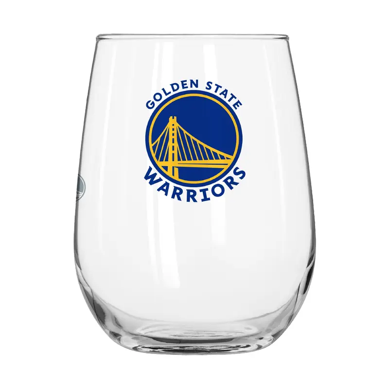 Golden State Warriors 16oz Satin Etch Curved Beverage Glass