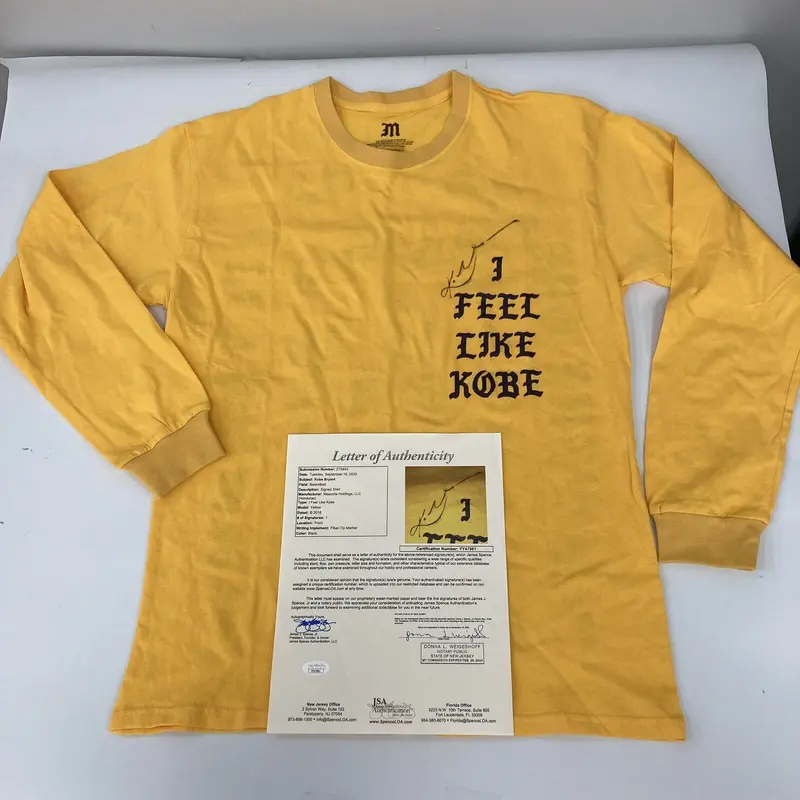 Kobe Bryant Signed I Feel Like Kobe Mamba Day Lakers T-Shirt JSA & MEARS COA