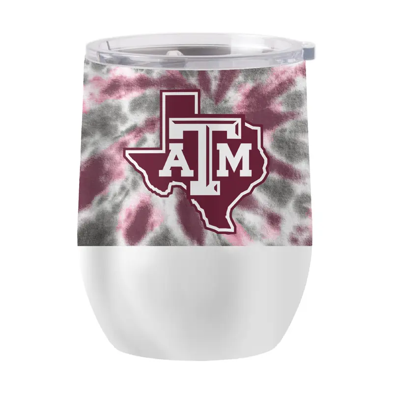 Texas A&M 16oz Tie Dye Stainless Curved Beverage