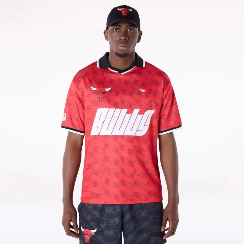 Chicago Bulls NBA Soccer Red Oversized T-Shirt