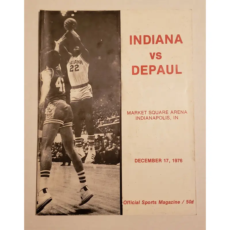 Indiana University vs. DePaul basketball program December 17, 1976