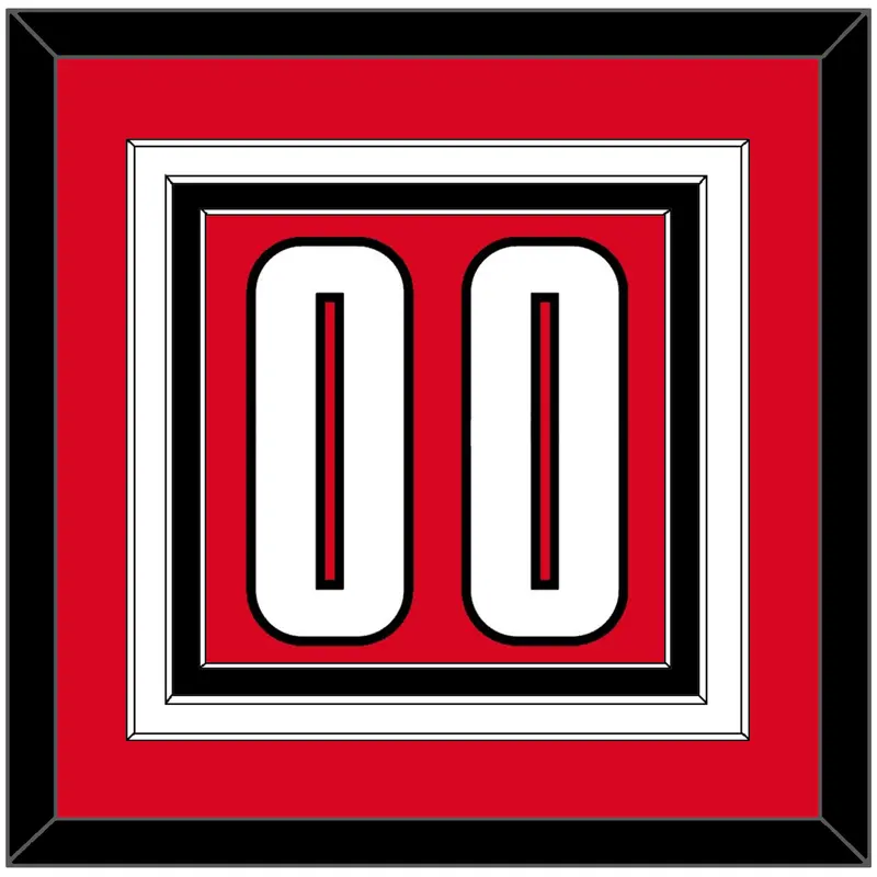 Canada Mens Hockey Number - 2002 Olympics Road Red - Triple Mat 2