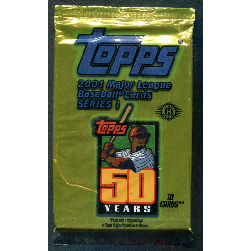 2001 Topps Baseball Unopened Series 1 Pack (Hobby) (10)