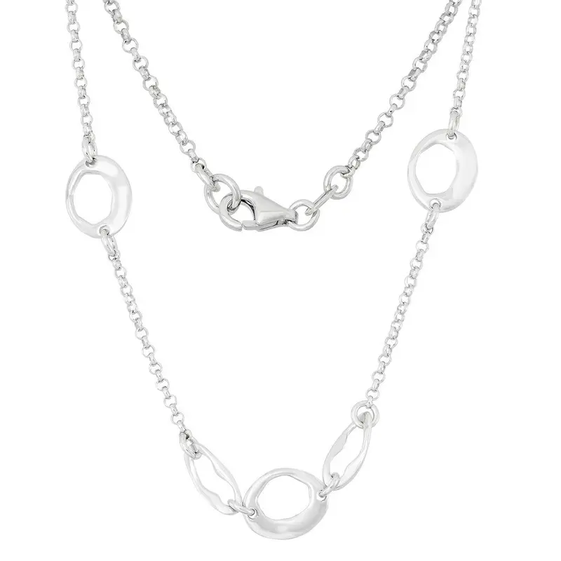 Sterling Silver Open Circle Necklace