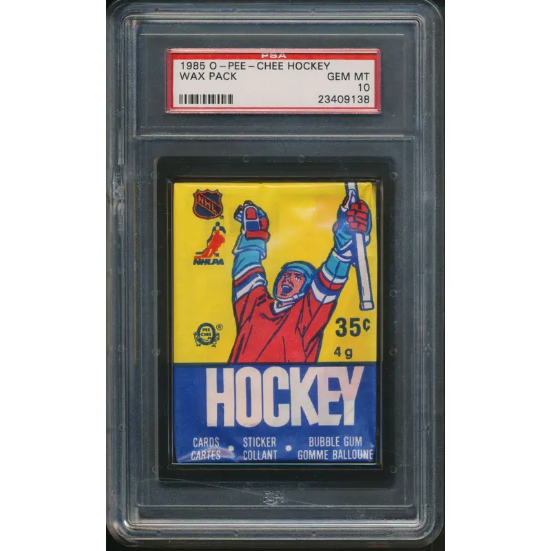 1985/86 OPC O-Pee-Chee Hockey Unopened Wax Pack PSA 10