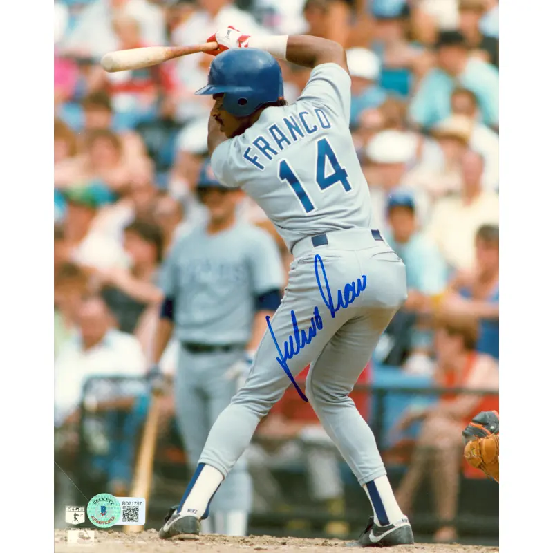 Rangers Julio Franco Authentic Signed 8x10 Photo Autographed BAS #BD71757