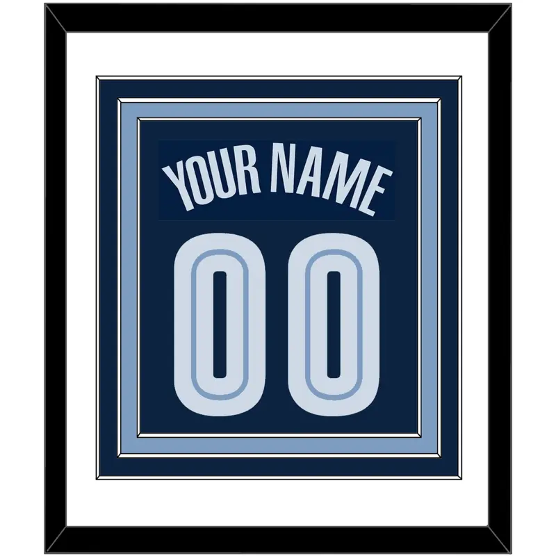 Memphis Name & Number - Road Navy (2004-2010) - Triple Mat 1