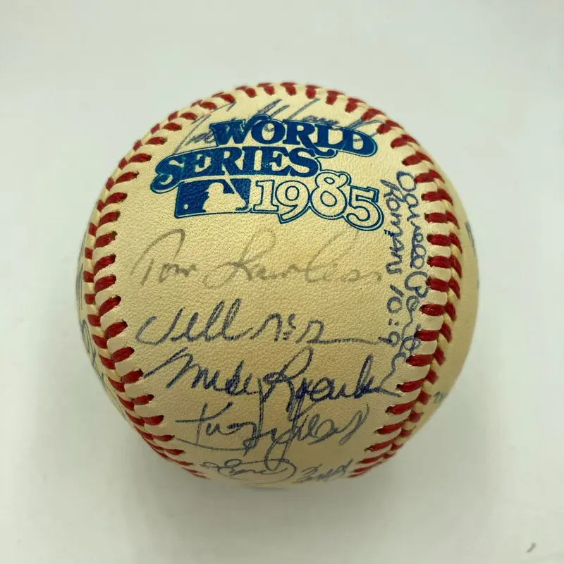 1985 St. Louis Cardinals NL Champs Team Signed World Series Baseball JSA COA