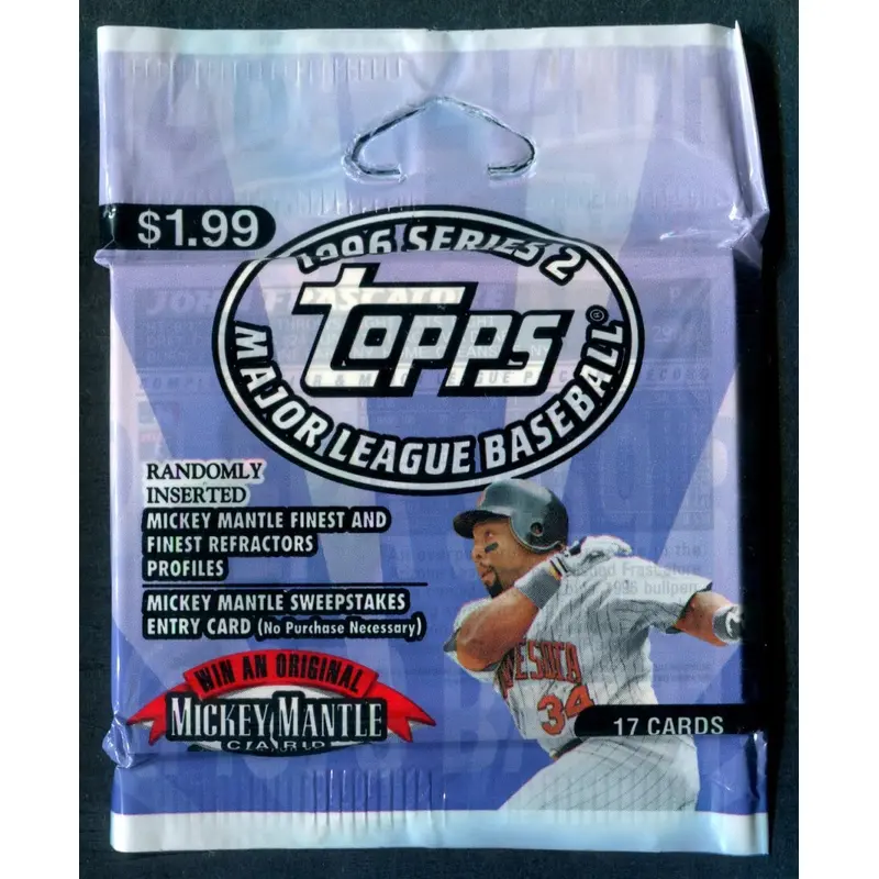 1996 Topps Baseball Unopened Series 2 Jumbo Pack (17) (Pre Priced)