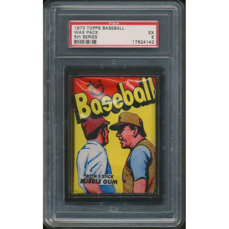 1973 Topps Baseball Unopened Series 5 Wax Pack PSA 5