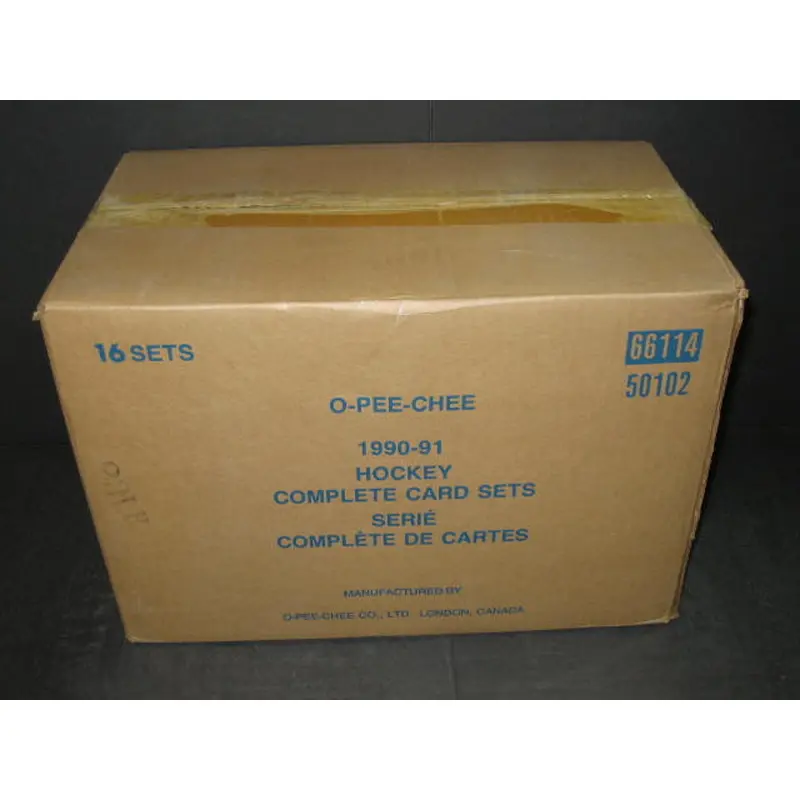 1990/91 OPC O-Pee-Chee Hockey Factory Set Case (16 Sets)