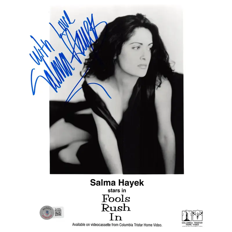 Salma Hayek Fools Rush In "With Love" Authentic Signed 8x10 Photo BAS #BL44848
