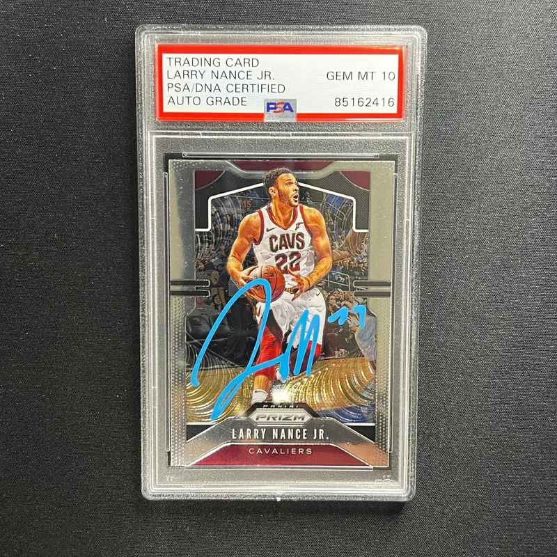 2019-20 Panini #73 Larry Nance Jr. Signed Card AUTO 10 PSA Slabbed Cavs