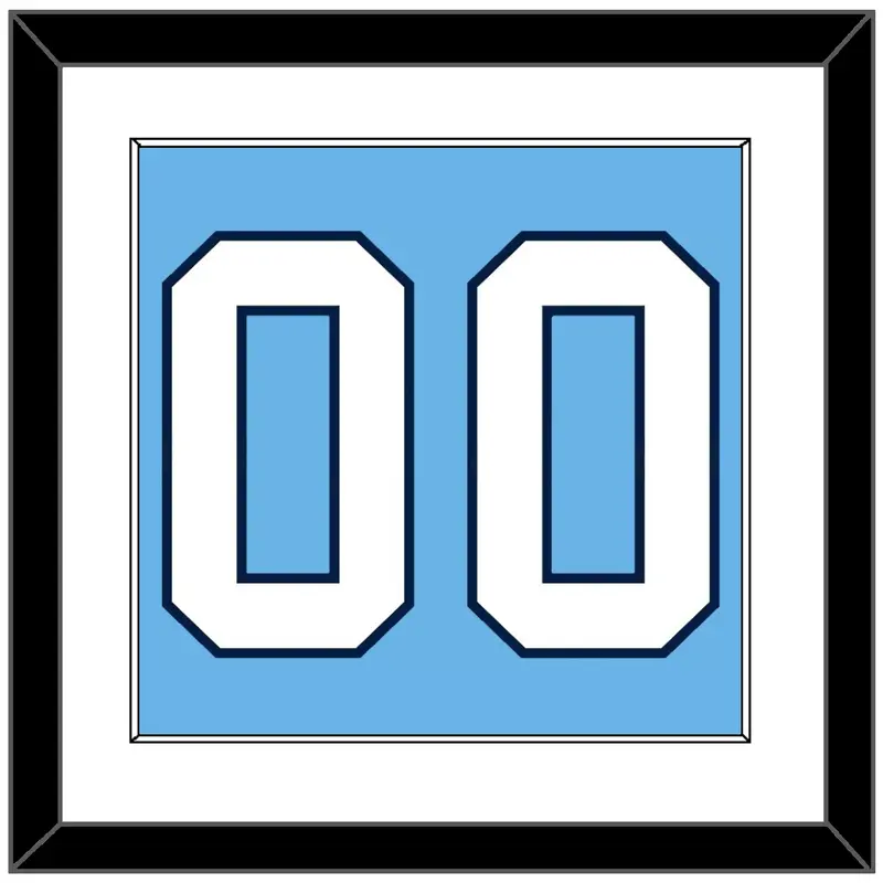 Pittsburgh Number (Back) - 2008 Winter Classic Powder Blue - Single Mat 1