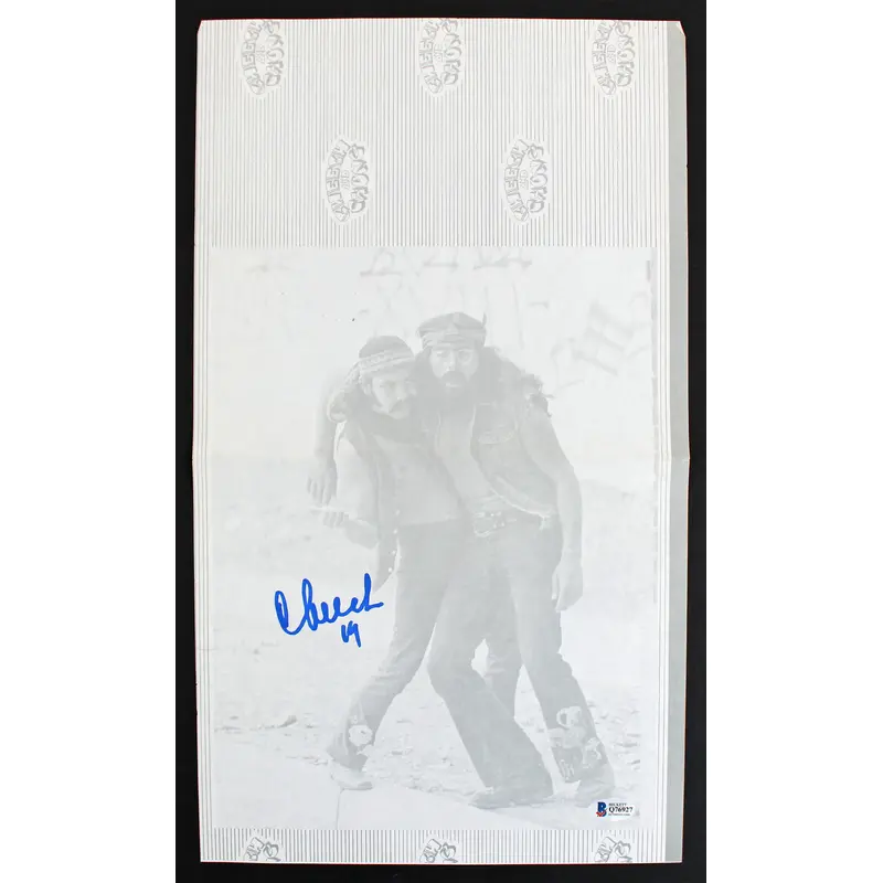 Cheech Marin Up in Smoke Authentic Signed 10.5x18 Rolling Paper BAS #Q76927