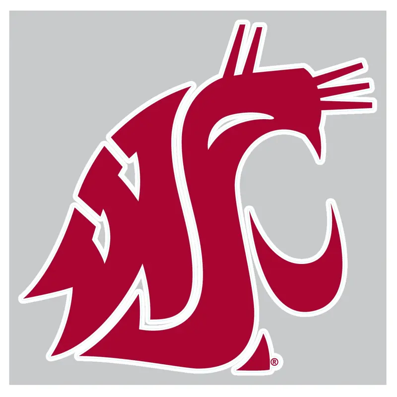 WSU Cougar Logo 8X8 Vinyl Decal