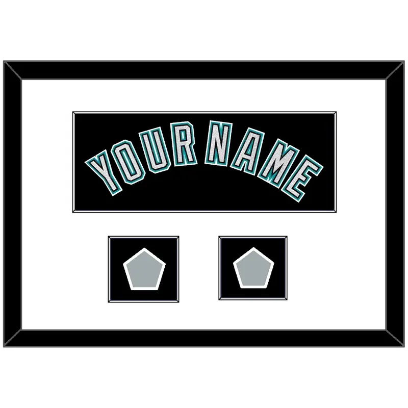 Florida Name & 2 World Series Patches - Alternate Black (2003-2011) - Single Mat 1
