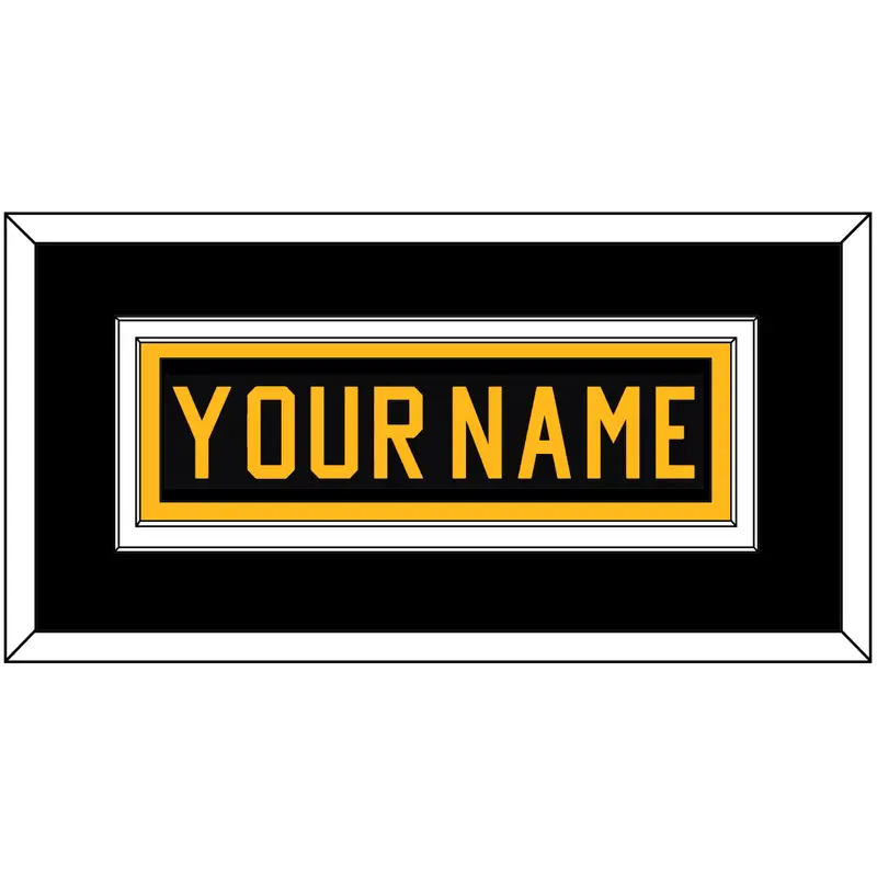 Pittsburgh Nameplate - Road Black (1981-1984) - Double Mat 3