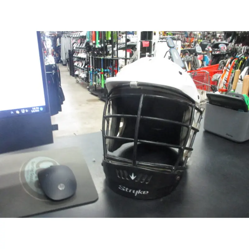 Used Stryke White Lacrosse Helmet XXS