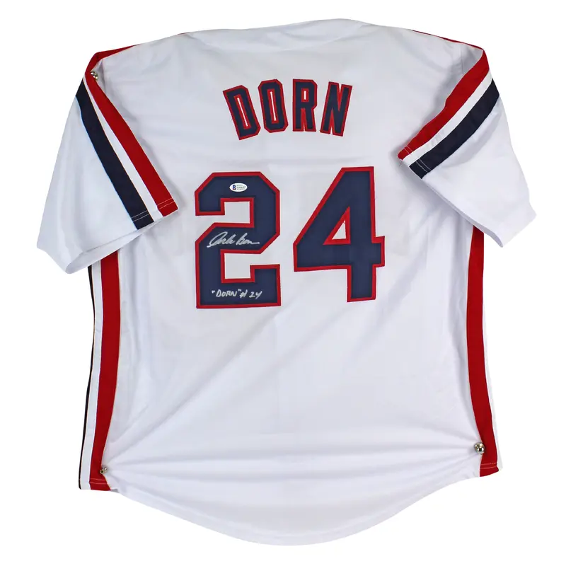 Corbin Bernsen Major League "Dorn" Authentic Signed White Jersey BAS Witnessed